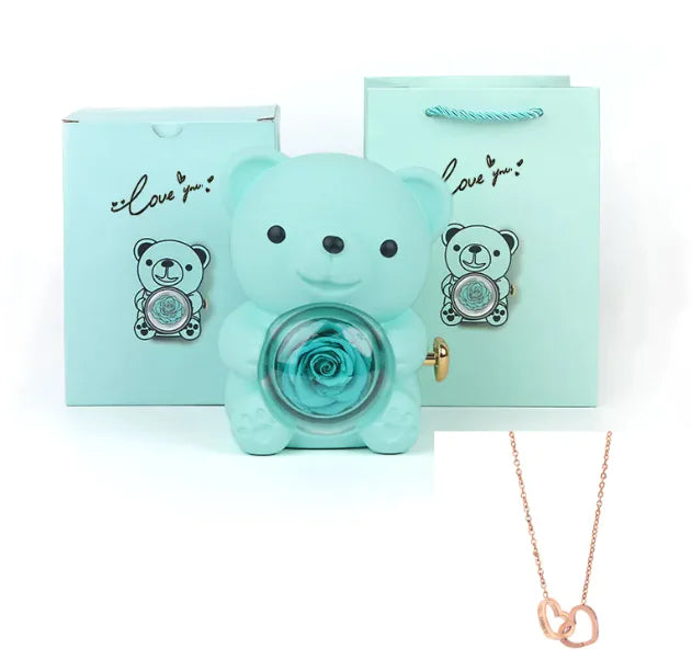 Double Heart Necklace with Gift Box